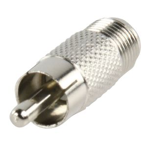 Adaptateur coaxial F RCA mâle vers F femelle, connecteur argenté pour extension de signal d'antenne de télévision par câble - Product Image 1