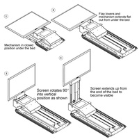 Hochwertiger Moderner Stahl-TV-Lift mit Fernbedienung für 32"-65" Fernseher, Höhenverstellbar, von Chinesischem Hersteller Fortune