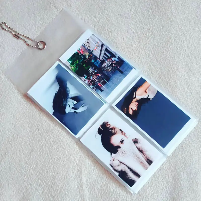 Fuji Instax Mini Movie PVC Hanging Album 3-Inch Kpop Style Book with 10 Photos Colorful Wire Binding Printed Logo for Storage