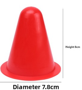योटो लचीला पी प्लास्टिक रोलर स्केटिंग रोड ब्लॉक शंकु और फुटबॉल प्रशिक्षण के लिए 8 सेमी - Product Image 5