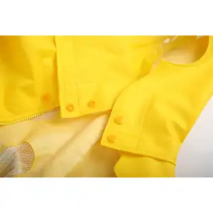 Customizable Logo Waterproof Road Safety Knitted Reflective Rainwear Full Body Raincoat Safety Construction Mining