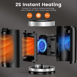 Nuevo Calefactor de Aire Caliente de Escritorio, Calefacción de Cerámica PTC, Control Remoto, Temporizador, Calefactor Eléctrico Silencioso para Oficina Pequeña, Hogar Infantil - Product Image 4