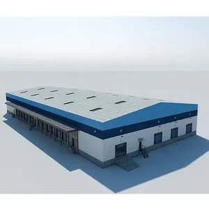 Qingdao Groep China Leverancier Fabrikant Ontwerp Eenvoudig Te Bouwen Stalen Magazijn Werkplaats Garage Schuur