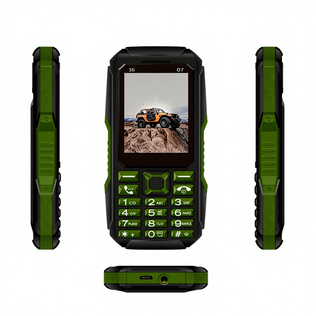 Elderly-Friendly Rugged Bar Phone 2.4" LCD HD Screen 3600mAh Battery Dual SIM Waterproof Shockproof FM Radio 2G/3G Spanish