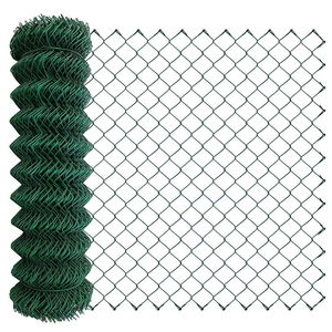 Valla DE SEGURIDAD DE <span class=keywords><strong>MALLA</strong></span> recubierta de PVC para eslabones de cadena ciclónica verde oscuro comercial con marco de hierro ecológico <span class=keywords><strong>y</strong></span> diseño modelado en 3D - Product Image 1