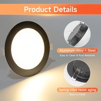 Plafonnier LED ultra-fin à trois couleurs dimmable 6W/9W/12W/18W, luminaire encastré pour salon, éclairage intérieur