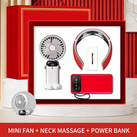 Ventilateur portable, masseur de cou, batterie externe, coffret cadeau, accessoires de voyage, achats d'entreprise, bien-être du personnel, souvenirs d'événements professionnels