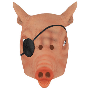 Masque de tête de cochon en latex pour Halloween, costume de cosplay effrayant pour bal masqué et événements sur le thème de la justice, pour fêtes et évadements dans les maisons hantées - Product Image 4