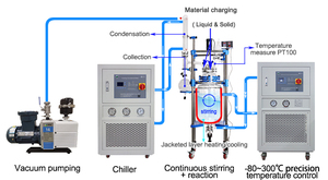 Automatic Glass Reactor with Coated Components for Non-Stick Use Accurate <b>Temperature</b> <b>Control</b> & Energy Saving - Product Image 3