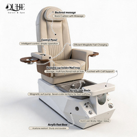 Fauteuil de pédicure électrique européen sans tuyauterie avec système de massage par remous et spa pour les pieds, idéal pour salon de manucure