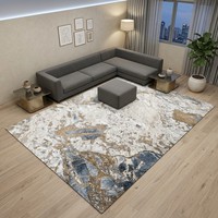 Tapis rectangulaire moderne antidérapant de haute qualité à motif abstrait de 12 mm pour salon, tapis pour la maison