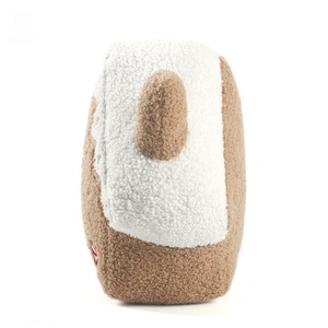Vente Flash Festival de Noël Coussins en peluche doux et confortables en forme de maison en pain d'épices kaki avec cheminée - Product Image 4