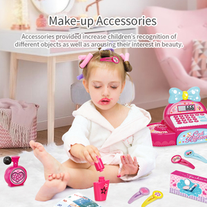 FiveStar Jouets éducatifs pour enfants Jeu de rôle Caissier avec accessoires de mathématiques et de maquillage Comptoir de <span class=keywords><strong>caisse</strong></span> en plastique - Product Image 4