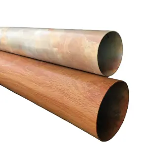 Manufacturer Direct Supply Laminated Wood Grain Stainless Steel Pipe for Decoration