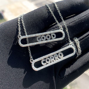 สร้อยคอพร้อมจี้ตัวอักษร26ตัวเลื่อนขยับตามสไตล์ที่กำหนดเองได้สำหรับผู้หญิงผู้หญิงผู้หญิงชื่อ DIY - Product Image 2