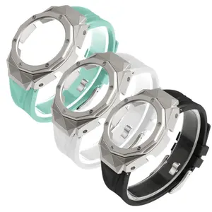 Top Kwaliteit 5e Gemodificeerde Metalen Rubber Luxe 316l Roestvrij Staal Horloge Bezel Voor Mods Horloges Ga2100 Case