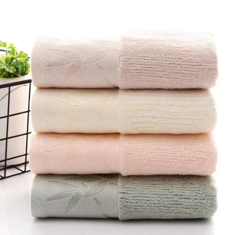 direct factory buy bamboo towel with bamboo jacquard thick and soft high quality face wash towel no wool wholesale china product