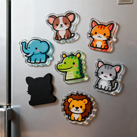 Imán Acrílico Personalizado para Refrigerador con Diseño de Dibujos Animados, Imán Irregular para Refrigerador, Regalo Creativo, Decoración del Hogar