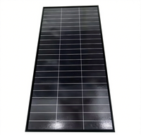 Panneau solaire BIPV en verre IBC à rendement élevé, 110W, 1100*650mm, demi-cellule, courbé, pour toiture intégrée aux bâtiments
