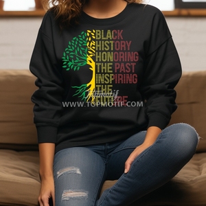 Black History Month Árbol genealógico Black History Honrando el pasado Inspirando el futuro Diamantes de imitación Transferencia de calor para sombreros de ropa - Product Image 5