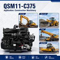 Motor Diésel de Control Electrónico SCDC CUM Serie QSM11 QSM11-C375 de 375 HP/2100 rpm y 6 Cilindros para Maquinaria de Construcción y Cargadoras