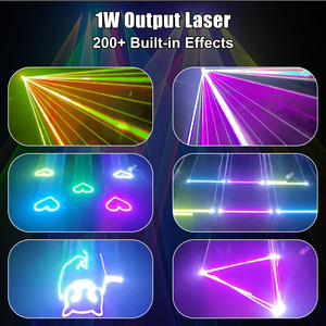 Mini projecteur laser RVB 1W pleine couleur avec animation, DMX512, activé par le <span class=keywords><strong>son</strong></span>, 200 effets pour DJ, discothèque, soirée, club, spectacle, mariage, événement - Product Image 3
