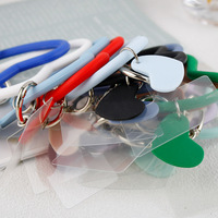 Tali Ponsel Silikon Universal Bentuk Hati, Lanyard Ponsel, Tali Pergelangan Tangan Ponsel dengan Gantungan Kunci untuk Casing Ponsel