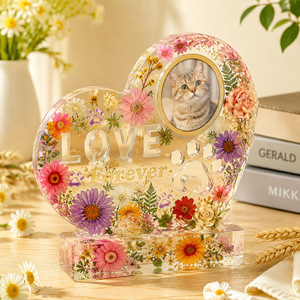 Cetakan Resin Peringatan Hewan Peliharaan DM1391 Bingkai Foto Pribadi Epoxy Silikon Ramah Lingkungan Tidak Beracun Monumen Nisan Anjing Kucing - Product Image 3