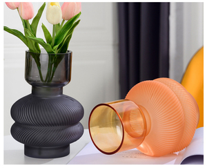 Aeofa-jarrón <span class=keywords><strong>de</strong></span> <span class=keywords><strong>flores</strong></span> con vela o Flor, florero negro alto hecho a mano - Product Image 5