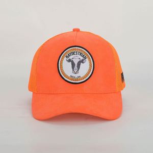 ขายส่งจำนวนมาก ป้ายปักโลโก้แบบกำหนดเองคุณภาพสูง 5 แบบ ปักลายแบบซับลิเมชั่น ผ้าหนังกลับสีส้มนีออน ตาข่าย ปรับขนาดได้ สำหรับทุกเพศ - Product Image 2