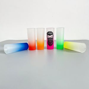 Logotipo Personalizado, Diseño de Logotipo Personalizado, Vasos de Sublimación en Blanco de 2.5 Oz, Color Degradado, Vaso de Whisky Esmerilado - Product Image 1