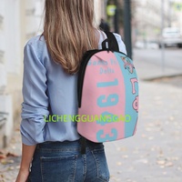Sac à dos pour femme Gamma Phi Delta, réutilisable, personnalisé, de haute qualité, pour le shopping et les week-ends, vente en gros
