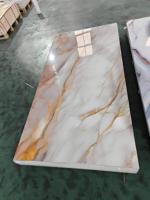 Panneaux muraux rigides en PVC imitation marbre brillant, épaisseur 2-5 mm, 1220x2440 mm (4x8 pieds)