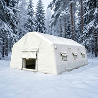Tente médicale robuste, imperméable, hôpital de campagne mobile, tente gonflable pour les secours en cas de catastrophe, station de sauvetage d'urgence