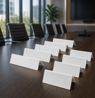 Support de Table en Acrylique Premium en Forme de V, Double Face, pour Plaque Nominative de Bureau, Numéros de Table de Mariage, Bureau