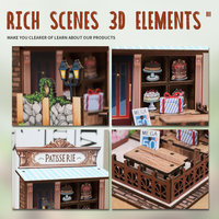Kit de maison de poupée miniature en bois 3D à construire soi-même - Décoration d'étagère et modèles de maison de poupée créatifs