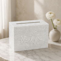 Boîte à cartes de mariage en acrylique personnalisable, boîte à souvenirs moderne en forme de cube, boîte à cartes et à cadeaux pour les fêtes de mariage et la décoration