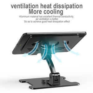 <span class=keywords><strong>CHICON</strong></span> CHTS08 Soporte para tableta de aleación de aluminio de 6-12,9 pulgadas Soporte giratorio para teléfono celular de escritorio de 360 grados Compatible con iPhone iPad Pro - Product Image 5
