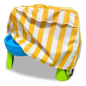 Cubierta para mesa de agua para exteriores, poliéster a rayas verde y blanco, protección duradera para juguetes de piscina, para jugar en la playa y en la arena - Product Image 3