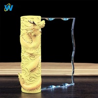 Trofeo de Cristal Transparente Hecho a Mano en China, con Logotipo Personalizado Grabado, Diseño Piramidal, para Deportes, Videojuegos y Moda, con Caja de Regalo, Venta al Por Mayor