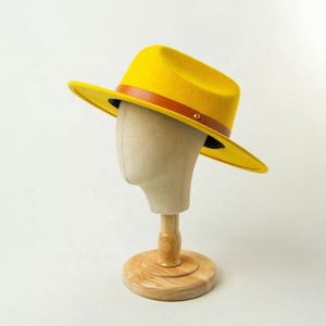 Nuevo Sombrero Fedora de Fieltro de Lana con Decoración de Cuero Estilo Vaquero para Niños y Niñas - Product Image 6