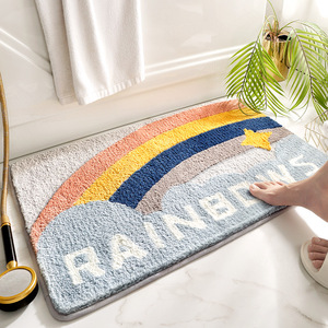 Tufted Logo Benutzer definierte Teppich matte Dicker Stapel Innen Bade matten Boden 22 "34" Getufteter Teppich Benutzer definierte ultra dicke Badezimmer teppich matte - Product Image 4