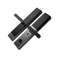 Cerradura Inteligente para Puerta Tuya Wi-Fi X7 Compatible con Huella Dactilar/Contraseña/Tarjeta IC/Llave/NFC/Desbloqueo por Aplicación para Uso en Dormitorio/Puerta de Entrada