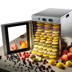 12 ट्रे खाद्य ड्रायर मशीन फल और सब्जी डीहाइड्रेटर उपकरण