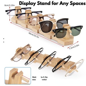 Wooden Sunglasses Display <b>Rack</b> Countertop Eyeglass Storage Modular Desktop Organizer for <b>Glasses</b> Various Sizes - Product Image 5