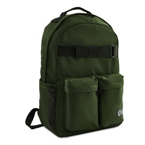 Sacs à dos scolaires unisexes en nylon Oxford de grande capacité, imperméables, tendance, avec fermeture éclair verte anti-vol en polyester - Product Image 1