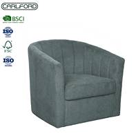Fauteuil pivotant CARLFORD au design moderne pour salon, chaise d'appoint pour salon, chambre à coucher, canapé simple