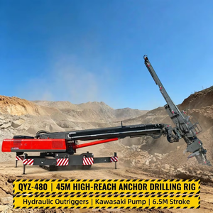 Foreuse hydraulique robuste pour ancrage, hauteur de levage 45 m, pompe Kawasaki 35 MPa, pas de 216 mm, sur chenilles minières pour le forage d'infrastructure - Product Image 3