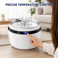 Fontaine à eau pour animaux de compagnie WF320 Smart 2L à température constante, en acier inoxydable 304, pompe sans fil, distributeur automatique d'eau pour chats et chiens