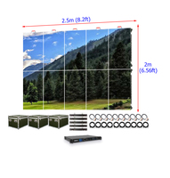 Mur LED d'extérieur P2.976 pour événements, 2,5 m x 2 m, haute luminosité, panneau de location pour concerts, 8 pi x 6,6 pi, étanche IP66, 8K